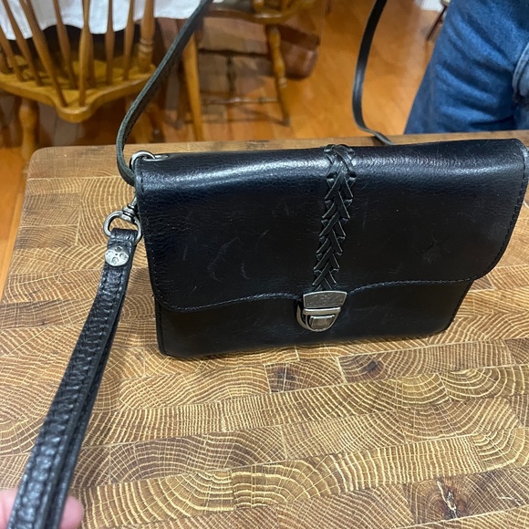 Patricia Nash Handbags - Patricia Nash Bianco Crossbody Black Leather Large Convertible Organizer WalletP